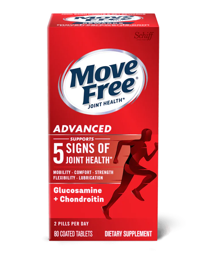 Move Free Advanced Glucosamine + Chondroitin box, 80 coated tablets, Schiff brand