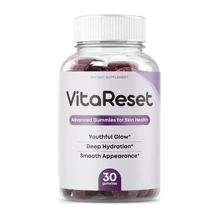 VitaReset gummy bottle, one of several differently formulated products sold under the same brand name